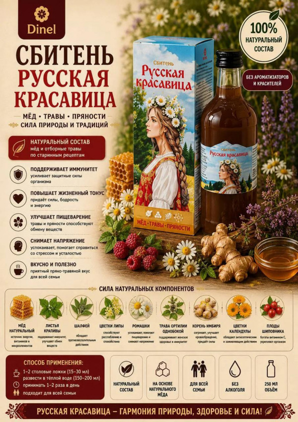 №2 Сбитень Русская красавица, 250мл в Улан-Удэ