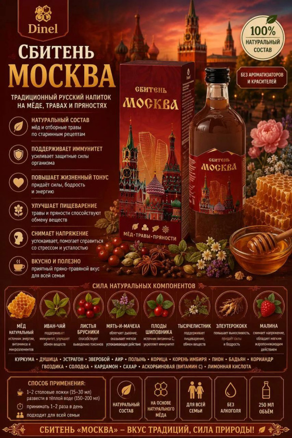 №2 Сбитень Москва, 250мл  в Улан-Удэ